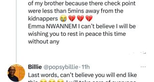 Man mourns his brother ki!led by suspected kidnappers after collecting N5m ransom