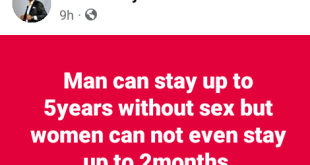 Men can stay 5 years without sex but women cannot even stay up to 2 months - Nigerian man says