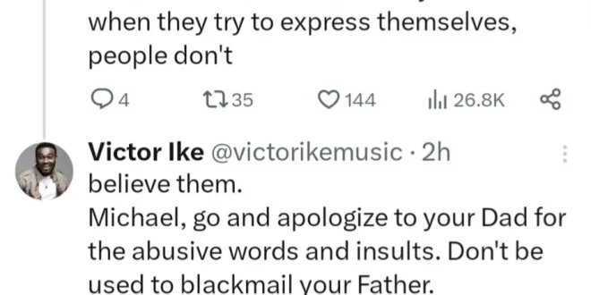 "Michael, go and apologise to your dad" Emeka Ike