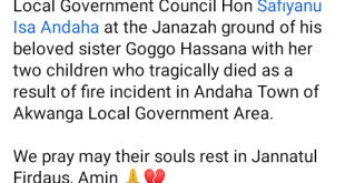 Mother and her two children die in Nasarawa fire outbreak