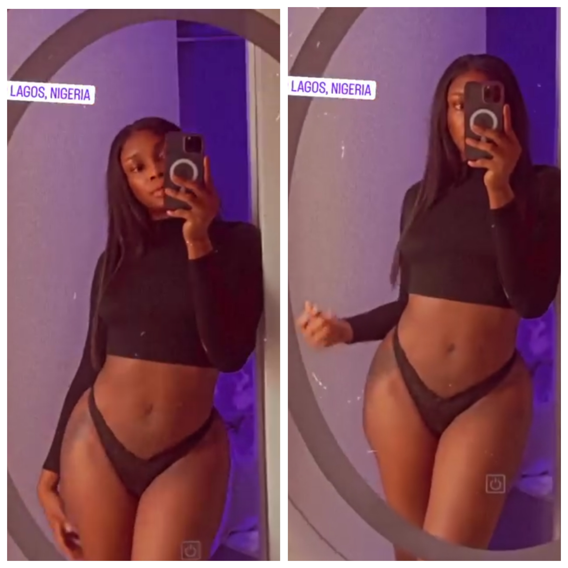 Nigerian transgender, Jay Boogie shows off his body after