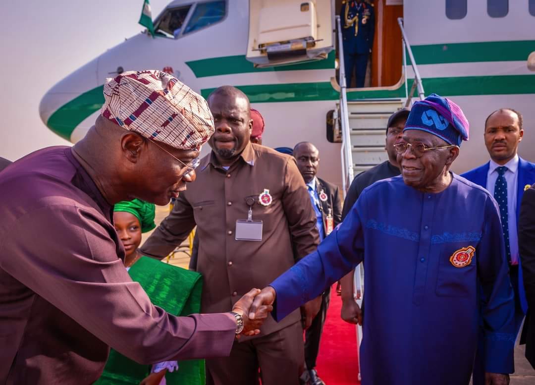 President Bola Ahmed Tinubu arrives in Lagos ahead of the Christmas celebration