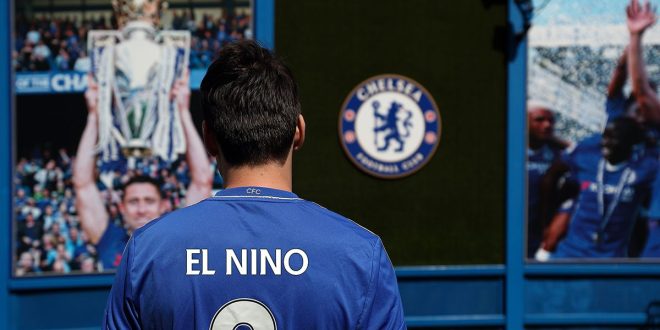 A Chelsea fan with Frank Lampards name and number on the back of his shirt before the Premier League match between Chelsea FC and Leicester City at Stamford Bridge on August 18, 2019 in London, United Kingdom.