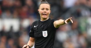 Rebecca Welch refereeing Derby County v Portsmouth