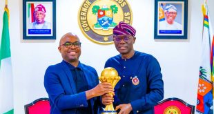 Sanwo-Olu receives AFCON trophy ahead of tournament in Côte d’Ivoire