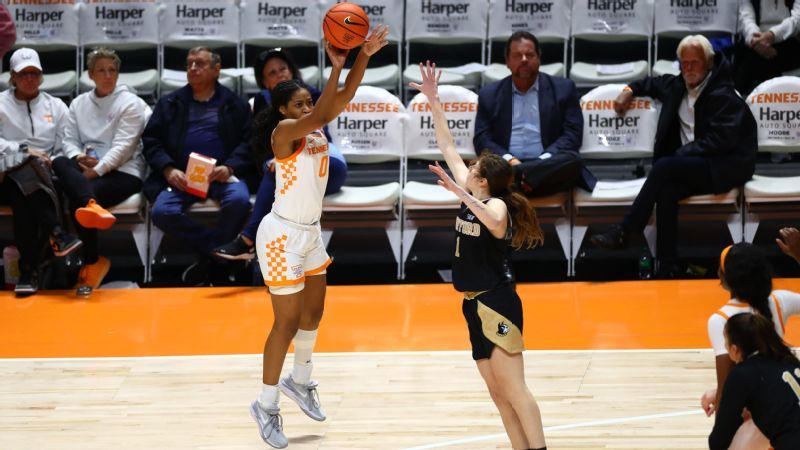 Spear leads as Tennessee cruises past Wofford