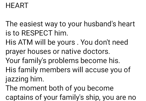 "The easiest way to your husband