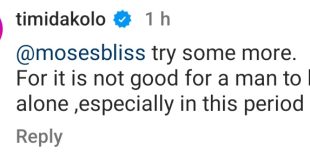 Timi Dakolo advises Moses Bliss after the gospel singer shared a Christmas photo without a wife and kids