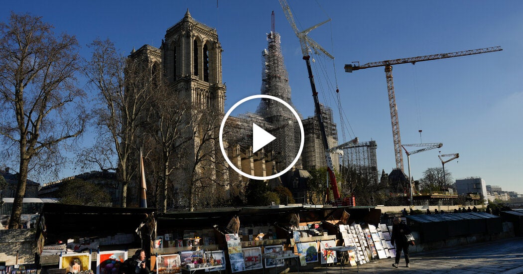 Video: Macron Visits Notre-Dame as Restoration Continues