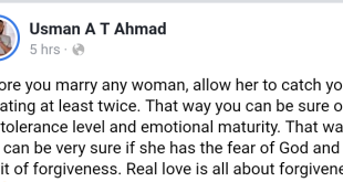 Before you marry any woman, allow her to catch you cheating so you can be sure she has the spirit of forgiveness - Nigerian man says