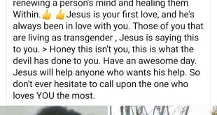 "God created only two genders" Former transwoman reverts to being a man after encounter with God