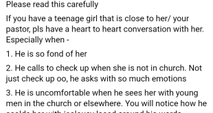 If you have a teenage daughter that is close to your pastor, talk to her - Nigerian woman warns mothers about