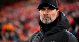 Liverpool manager Jurgen Klopp before the Carabao Cup Semi Final First Leg match between Liverpool and Fulham at Anfield on January 10, 2024 in Liverpool, England.