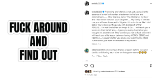 "My Family is the last one you will ever disrespect. I will teach you a life lesson!" - Teebillz slams Davido for allegedly disrespecting his family
