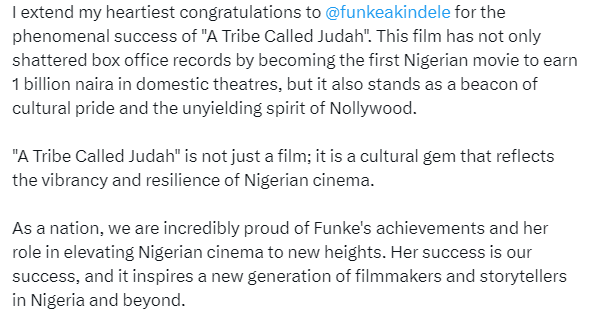 President Tinubu, Atiku congratulate Funke Akindele on Box Office record