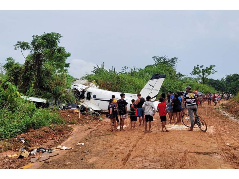 Small plane breaks apart mid-air, killing 7 people onboard in Brazil