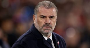 Tottenham Hotspur manager Ange Postecoglou looks on prior to the Premier League match between Crystal Palace and Tottenham Hotspur at Selhurst Park on October 27, 2023 in London, England.