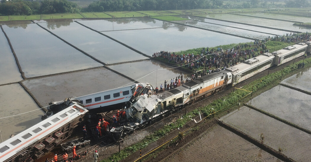 Trains Collide in Indonesia, Leaving 2 Dead and 2 Trapped