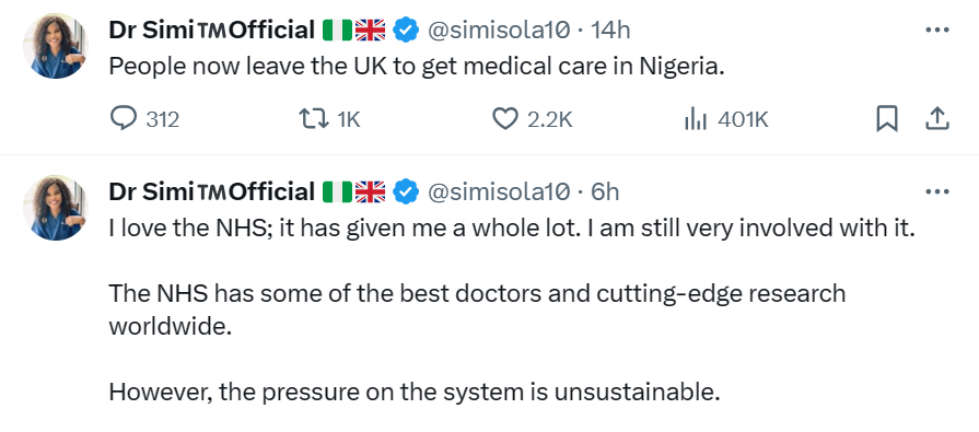 UK-based Nigerian doctor claims people now leave the country for medical care in Nigeria