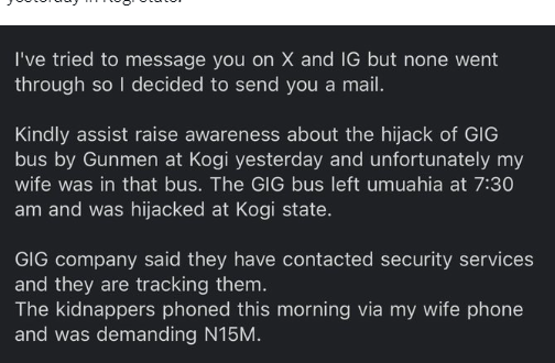 Kogi police command confirms abduction of 14 passengers travelling to Abuja