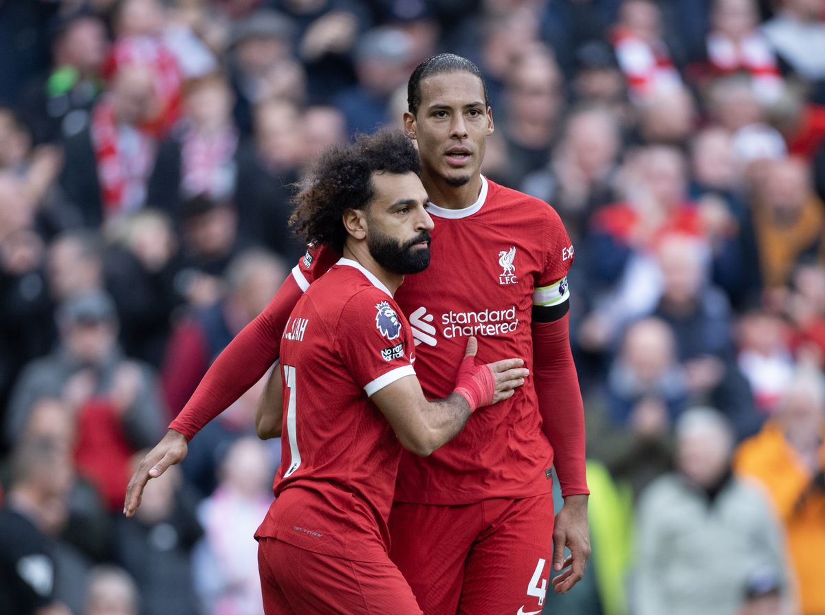 Liverpool duo Virgil van Dijk and Mohamed Salah.