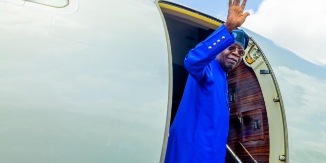 President Tinubu departs Nigeria for Addis Ababa