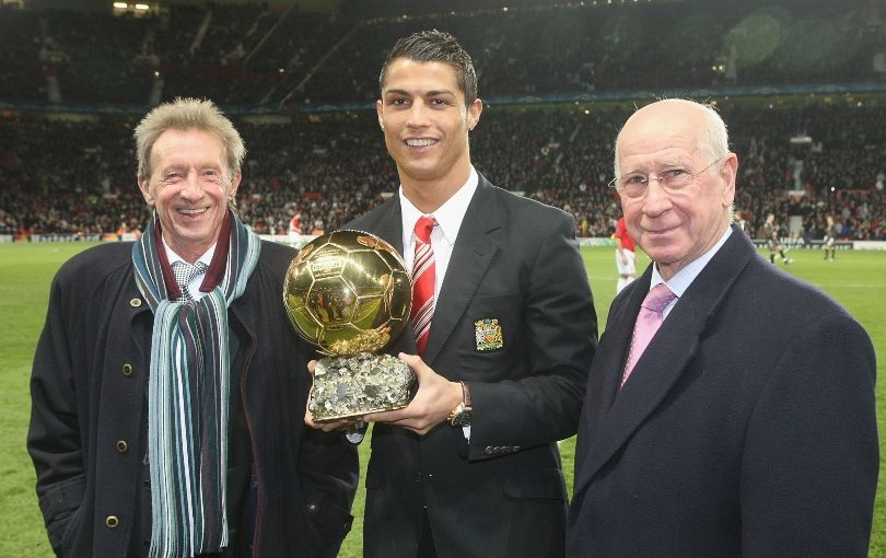 Cristiano Ronaldo holds the Ballon d