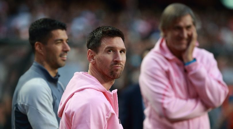 Lionel Messi looks on during Inter Miami