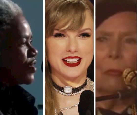 Tracy Chapman, Taylor Swift, and Joni Mitchell at the 2024 Grammys