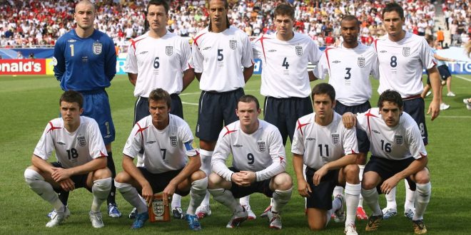 The England team during the 2006 World Cup