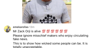 AGN President, Emeka Rollas, debunks rumors claiming actor Zack Orji, has passed