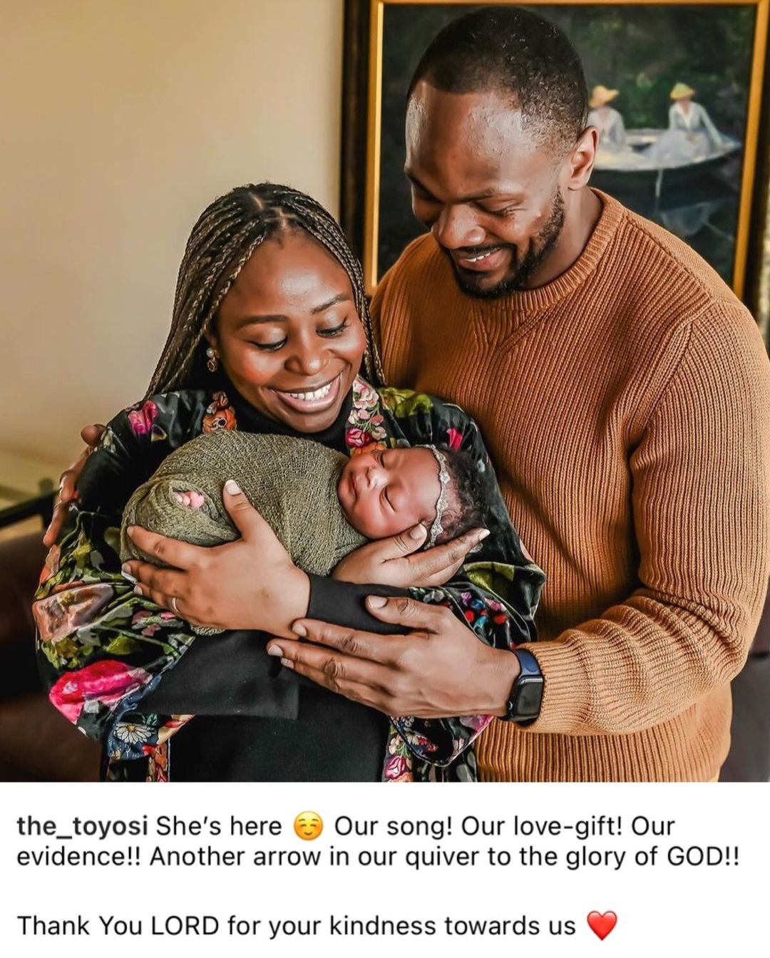 Actor Daniel Etim-Effiong and wife Toyosi welcome third child