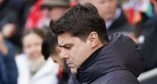 Chelsea manager Mauricio Pochettino looks on during the Blues
