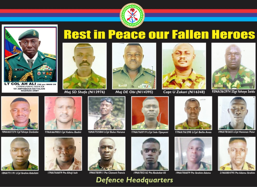 DHQ releases names and photos of soldiers killed in Delta attack