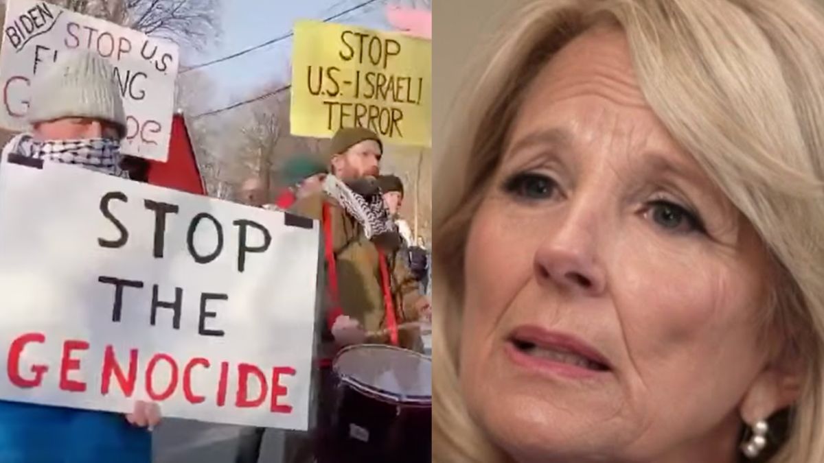 Jill Biden Humiliated As She's Met By Protesters At Vermont Fundraising Event