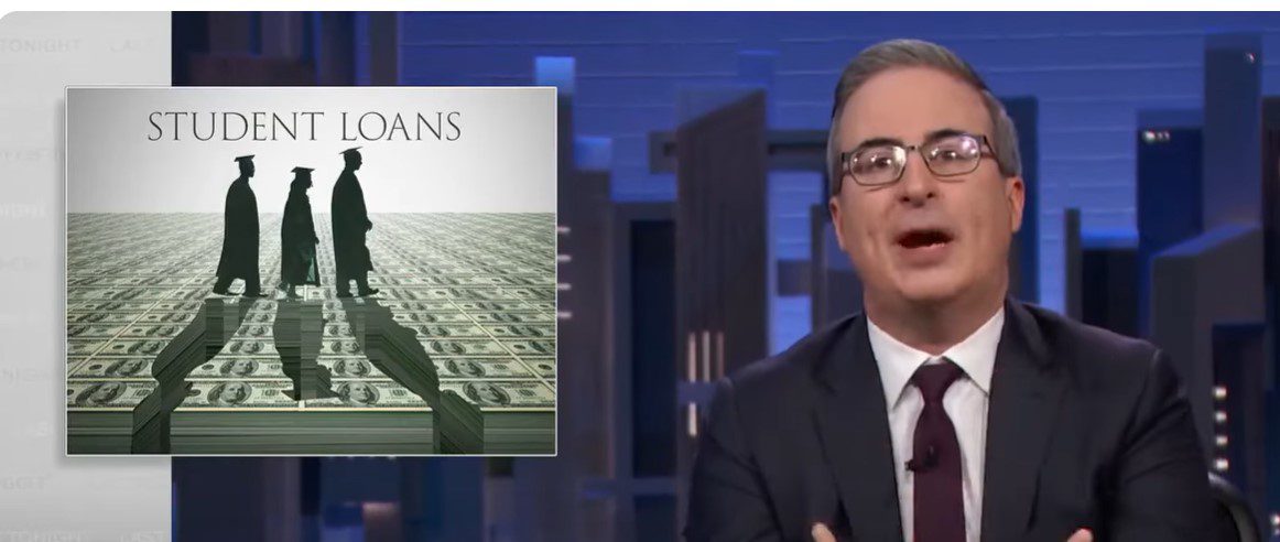 John Oliver discusses student loan debt on Last Week Tonight.