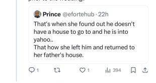 Lady walks out of her marriage after finding out her husband lived a fake life and never had a house of his own