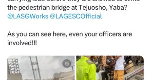 Lagos state govt arrests touts extorting traders on Yaba pedestrian bridge