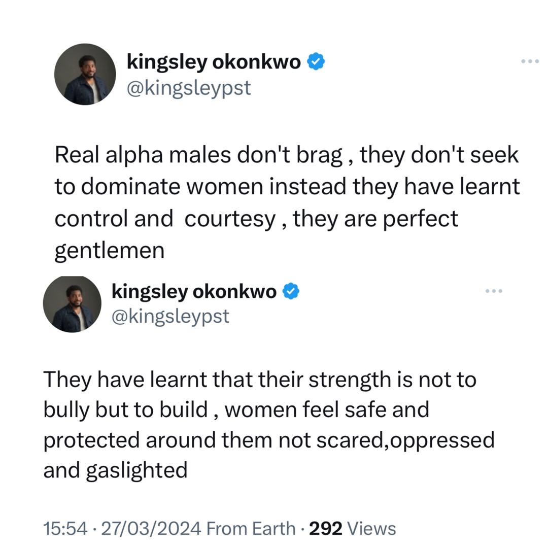 Once a man keeps describing himself as an ?alpha male? sister just run - Clergyman Kingsley Okonkwo
