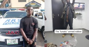 Police arrest armed robber who dresses like a lunatic to kidnap and rob victims