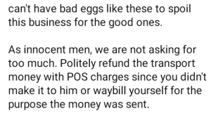 Refund the money - Nigerian lawyer calls out lady for refusing to visit a man after obtaining N2,500 transport fare from him