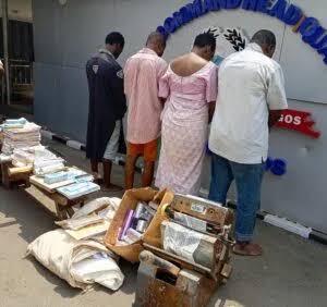 Retired Colonel, others arrested by Police officers for allegedly printing fake currencies