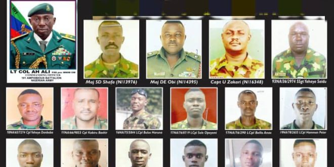 Soldiers killed in Okuama to be buried today