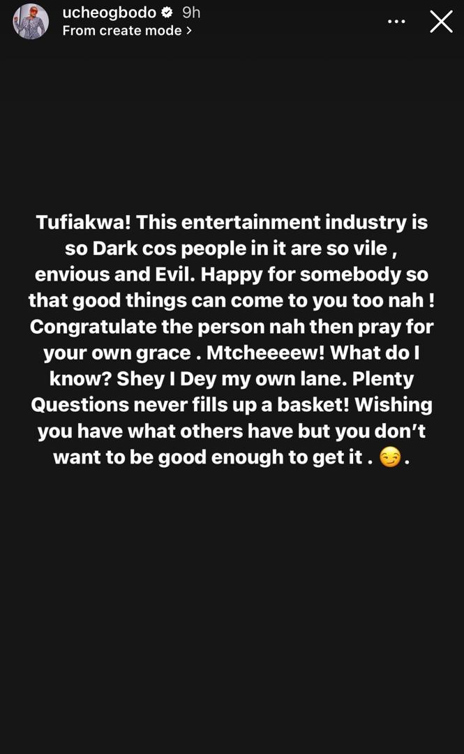 This entertainment industry is so dark cos people in it are so vile, envious and evil - Actress Uche Ogbodo