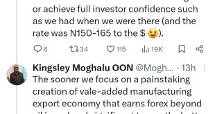 Those who want the Naira to be N400 to the Dollar are living in a dream world ? Former CBN deputy governor, Kingsley Moghalu, says