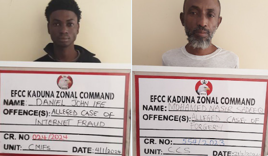 Two internet fraudsters jailed in Kaduna