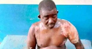 Update: Newly wedded wife bathes her husband with hot water for stopping her from calling men