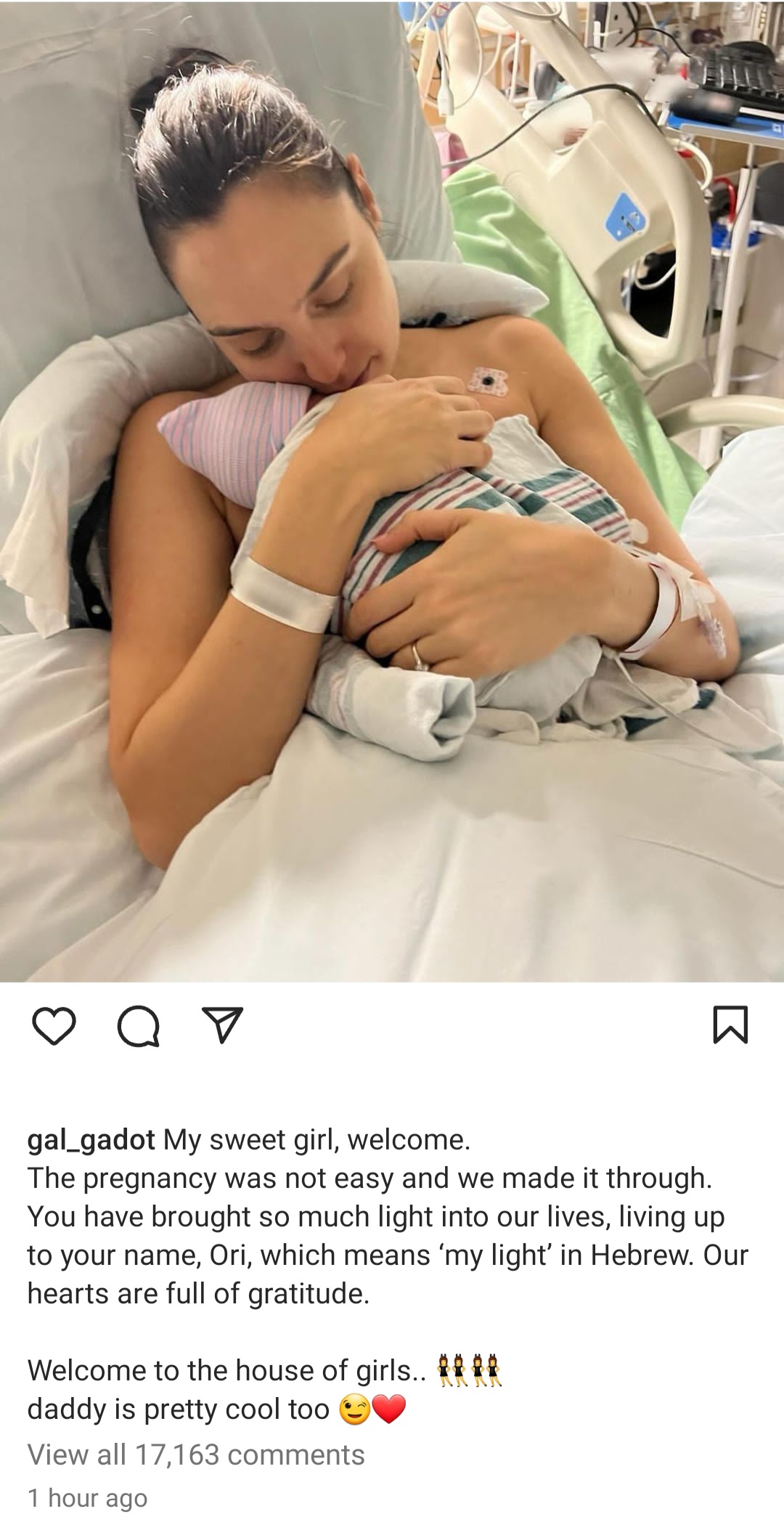 Wonderwoman star, Gal Gadot welcomes 4th child with husband Jaron Varsano