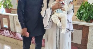 Actor Yul Edochie shares photo from the Baptism of his second son with Judy Austin