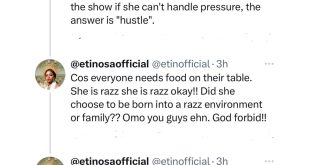 "Did she choose to be born into a razz environment or family??- Etinosa tackles Nigerians criticizing Phyna